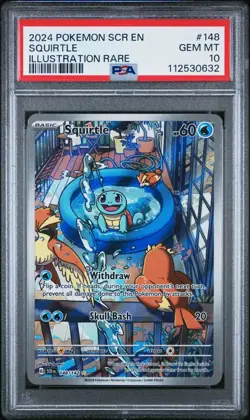 2024 POKEMON EN STELLAR CROWN #148 SQUIRTLE ILLUSTRATION RARE PSA 10 GEM MINT! - Image 1