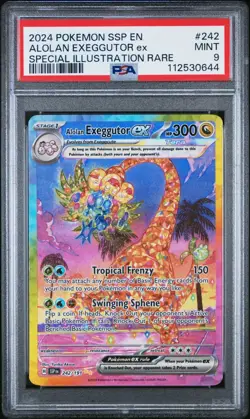 2024 POKEMON SSP EN SURGING SPARKS #242 ALOLAN EXEGGUTOR EX ILLUSTRATION PSA 9 - Image 1