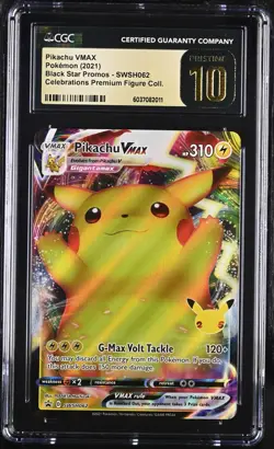 Pikachu VMAX SWSH062 Pokemon Celebration 2021 Black Star Promo CGC 10 Pristine! - Image 1