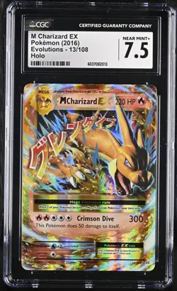 M Charizard EX #13 Pokemon Evolutions EN 2016 Ultra Rare Holo CGC 7.5 NM+ - Image 1