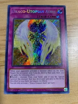 1 X YUGIOH Draco-Utopian Aura - POTE-EN079 - Secret Rare 1st Edition - Image 1
