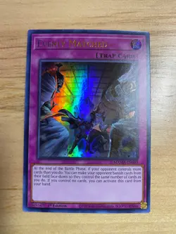 1 X YUGIOH Evenly Matched - MAMA-EN099 - Ultra Rare 1st Edition - Image 1