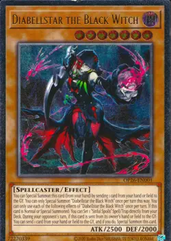 Yugioh Diabellstar The Black Witch OP26-EN001 Ultimate Rare - Image 2