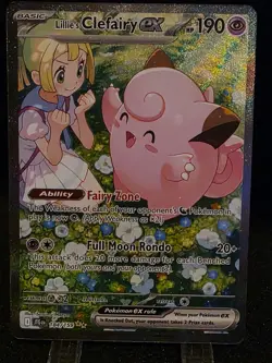 Pokemon TCG Journey Together Lillie's Clefairy EX Card 184/159 - Image 1