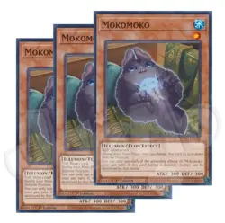 Yugioh - Mokomoko x 3 PHNI - 1st Edition NM - Free Holographic Card - Image 1