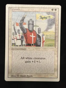 MTG Crusade Revised Edition Regular Rare - BANNED card Heavy Play - Image 1