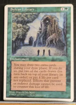 Mtg SYLVAN LIBRARY MP 4TH Edition -Argo- - Image 1