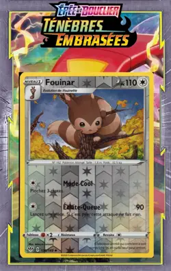 Fouinar Reverse-EB03:Tenebres Embrasees- 136/189 - Carte Pokemon Neuve Francaise - Image 1