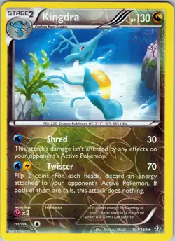 Kingdra 107/160 Rare - Pokemon TCG XY: Primal Clash - Reverse Holo (LP) - Image 1