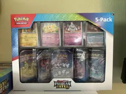 SEALED Costco Pokemon Scarlet & Violet Paldean Fates Mini Tin 5-Pack - NEW - Image 1