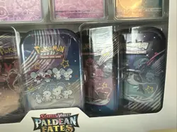 SEALED Costco Pokemon Scarlet & Violet Paldean Fates Mini Tin 5-Pack - NEW - Image 4