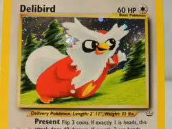 2000 Pokemon Delibird Neo Revelation Holo Card 5/64 NM Condition (X76JJ) - Image 3