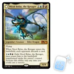 NICOL BOLAS, THE RAVAGER Core Set 2019 M19 Magic MTG MINT CARD - Image 1