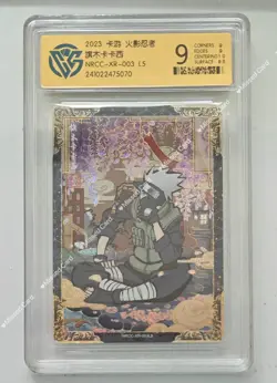 Naruto Kayou Card Kakashi Hatake NRCC-XR-003 L5 Graded CCG 9 Gem Mint - Image 1