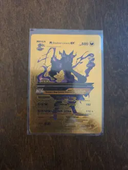 MEGA M shadow Lucario EX Gold Card Hp 880 Fan Art Display - Image 1