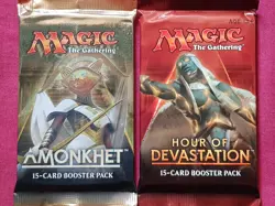 Magic The Gathering AMONKHET BLOCK Booster packs HOUR OF DEVASTATION sealed MTG - Image 1