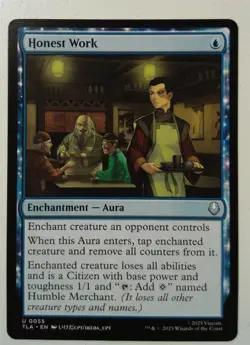 Honest Work *Uncommon* Magic MtG x1 Avatar: The Last Airbender - Image 1