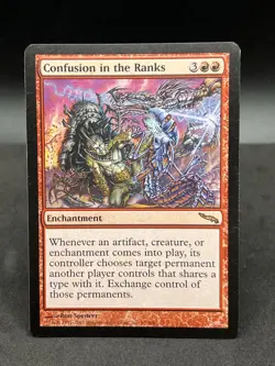 1x CONFUSION IN THE RANKS - Mirrodin MTG Magic The Gathering English RED Rare - Image 1