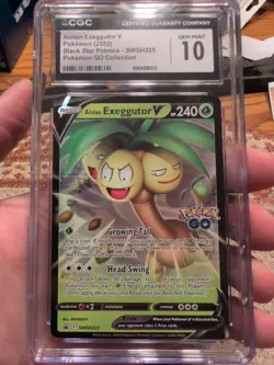 Alolan Exeggutor V | CGC 10 | Pokemon 2022 | Black Star Promos | SWSH225 | - Image 1