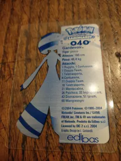 Gardevoir 040 Pokemon Lamincards Edibas - ITA - EXC - Image 2