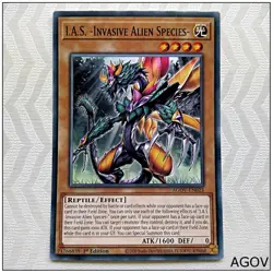 I.A.S. -Invasive Alien Species- - AGOV-EN023 - Common 1st Edition Yugioh - Image 1