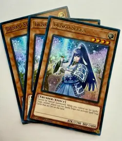 Yugioh x3 Denko Sekka - DUDE-EN030 - 1st Edition - Ultra Rare Playset - Image 1