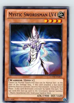 Yu-Gi-Oh TCG Mystic Swordsman LV4 LCYW-EN201 Unlimited Regular Common Card NM - Image 1