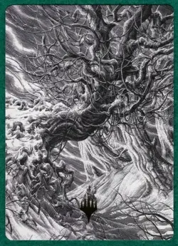 Forest Art Card (Gold Stamped) - Art Series: Innistrad: Crimson Vow- MTG Card - Image 2