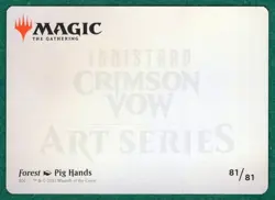 Forest Art Card (Gold Stamped) - Art Series: Innistrad: Crimson Vow- MTG Card - Image 3