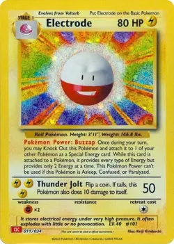 Electrode 11/34 - Pokemon Trading Card Game Classic (CLC)(Near Mint NM) FOIL - Image 1