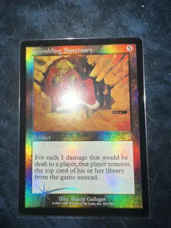 Crumbling Sanctuary Artifact LP FOIL Mercadian Masques MTG Magic The Gathering - Image 1