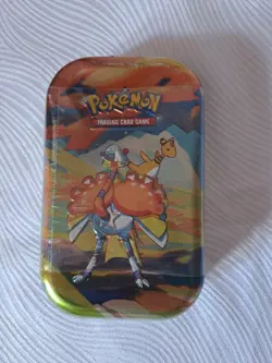 (P 1 ) Pokemon Vibrant Paldea Mini Tin | Espathra and Ampharos - Image 1