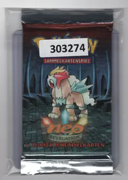 (303274) Pokemon GERMAN NEO REVELATION Booster Pack Unlimited Edition ENTEI ART - Image 1