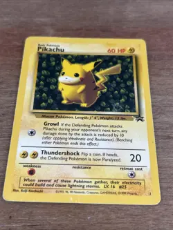 Pikachu Pokemon Black Star Promo #1 TCG Pokemon Card Heavily Played HP DAMAGED - Image 2