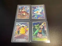 Pokemon TCG Chinese Captain Pikachu Sprigatito Fuecoco Quaxly Set of 4 Combo AR - Image 3