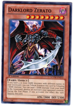 Yu-Gi-Oh! Darklord Zerato NM LCYW-EN212 1st Ed. Common Legendary Collection 3 - Image 1