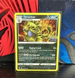 Pokemon GO Tyranitar 043/078 Holo Rare NM TCG Card - Image 1
