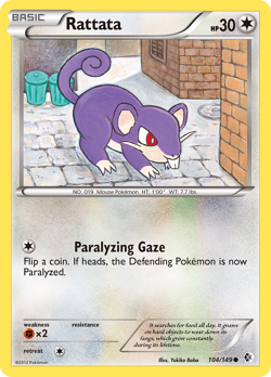 Rattata 104/149 Common | Boundaries Crossed | Pokemon Card - Image 1