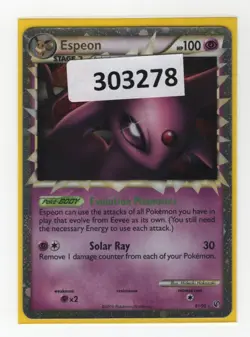 (303278) ESPEON PRIME 81/90 Ultra Rare Holo HGSS Undaunted Pokemon Card - NEW - Image 1