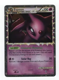 (303276) ESPEON PRIME 81/90 Ultra Rare Holo HGSS Undaunted Pokemon Card - NEW - Image 2