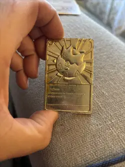 23K Gold Plated Togepi Egg Pokemon Card Burger King Promotion 1999 Nintendo #gi3 - Image 3