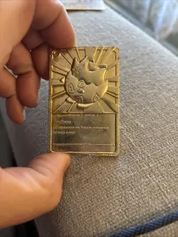 23K Gold Plated Togepi Egg Pokemon Card Burger King Promotion 1999 Nintendo #gi3 - Image 4