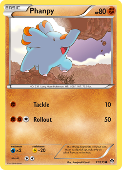 Phanpy 71/135 Common | Plasma Storm | Pokemon Card - Image 1