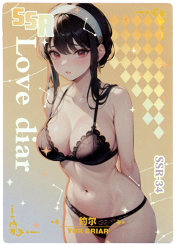 ❤YOR - Goddess Story Anime Waifu Card LOVE DIARY SSR-34 Waifu Doujin Anime Card - Image 1