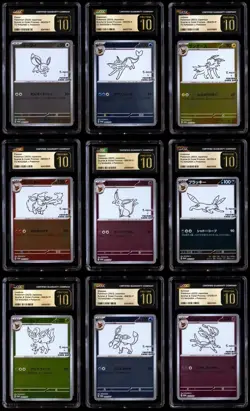 CGC 10 PRISTINE Yu Nagaba Eevee Eeveelutions Full Set Japanese 062-070/SV-P - Image 1