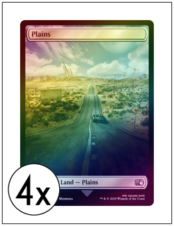 4x Plains, 0296, Foil, Full Art, Final Fantasy, Magic the Gathering MTG NM - Image 1