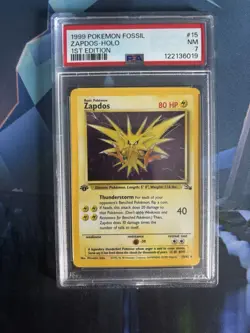 Pokemon TCG - TRIO - 1st Edition Moltres Zapdos & Articuno Fossil Set - PSA 7 NM - Image 3