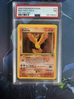Pokemon TCG - TRIO - 1st Edition Moltres Zapdos & Articuno Fossil Set - PSA 7 NM - Image 5