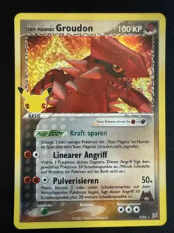 Team Magma's Groudon 9/95 Holo Rare Pokemon Celebrations CEL 2021 NM Deutsch - Image 1