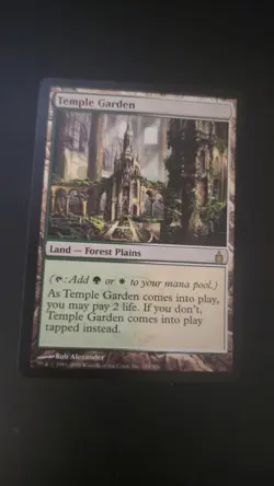 Magic the Gathering Temple Garden Guilds of Ravnica Regular Card - Image 1